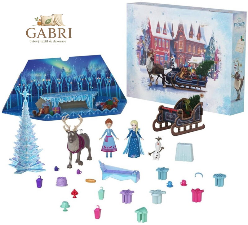 MATTEL Adventní kalendář Frozen (Ledové Království) s mini panenkami