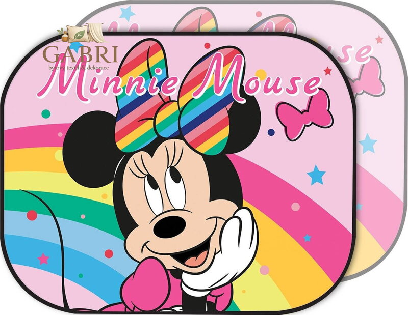 Sluneční clona Disney Minnie Mouse baby stínítko set 2ks na sklo do auta