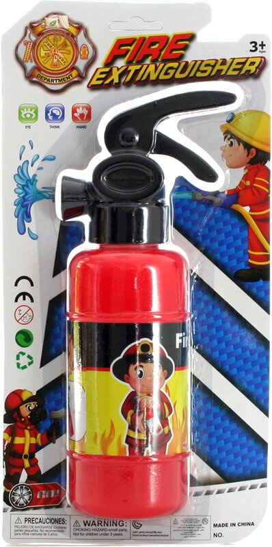 Hasicí přístroj dětský plastový funkční hasičák stříká vodu