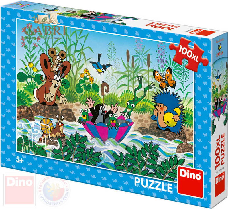 DINO Puzzle Krtkova plavba Krtek (Krteček) 47x33cm skládačka 100 dílků XL