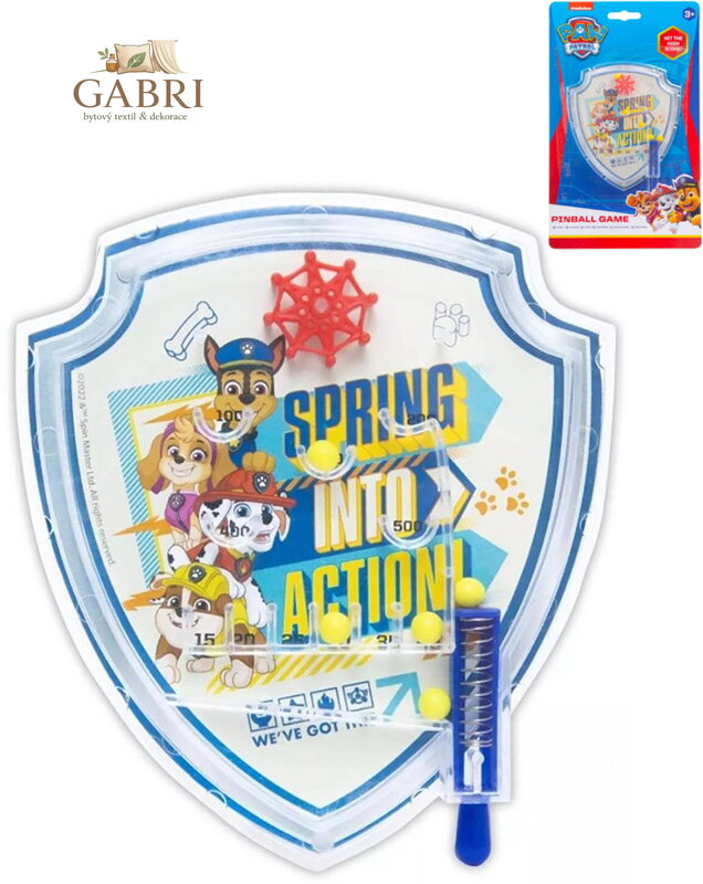 Hra mini Pinball Tlapková Patrola (Paw Patrol) plast