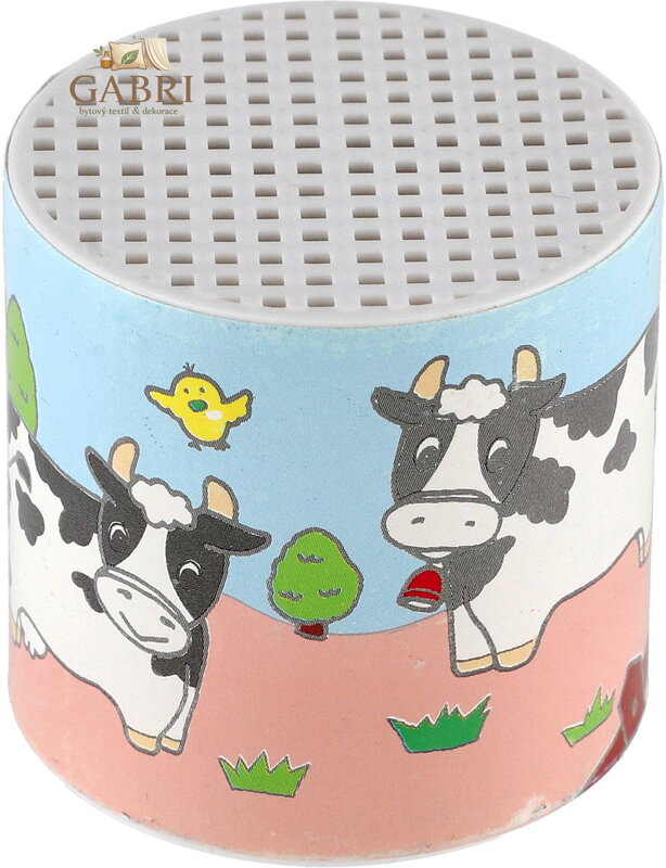 Plechovka veselá se zvukem krávy bučící na baterie plast Zvuk