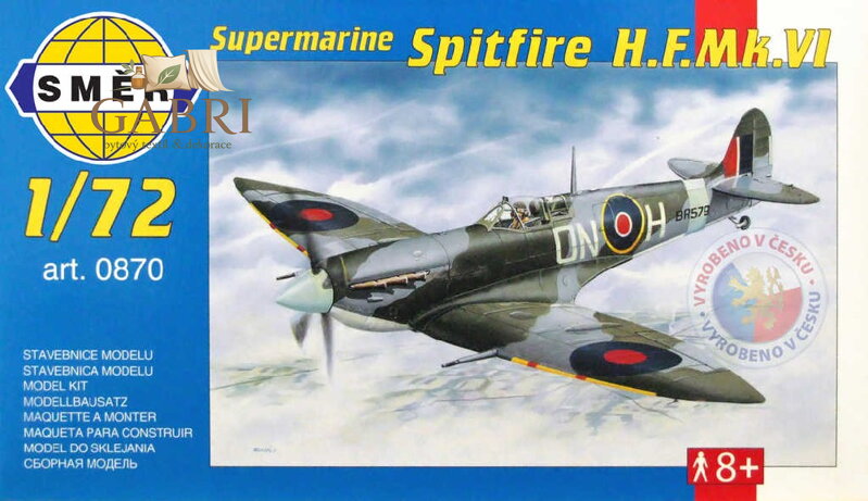 SMĚR Model letadlo Sup.Spitfire 1:72 (stavebnice letadla)