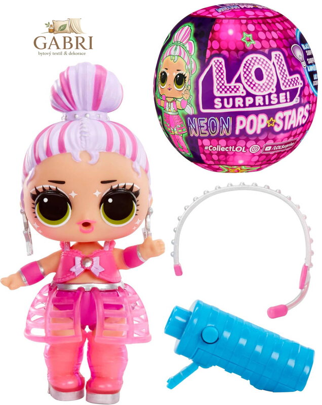 L.O.L. Surprise! Panenka Neon Pop Star TV s překvapením různé druhy v kouli