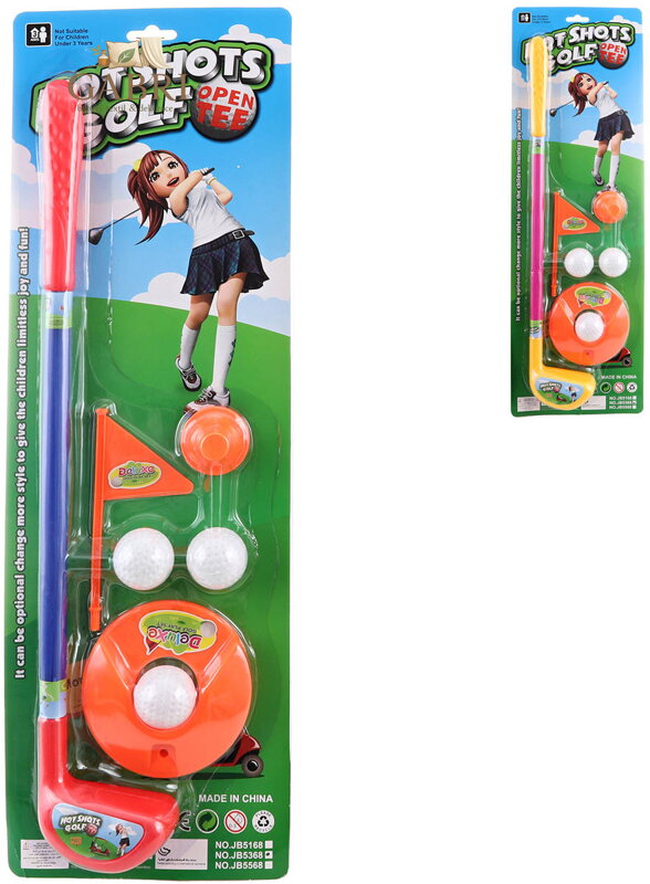 Golfový dětský set pálka se 3 míčky s doplňky 2 barvy