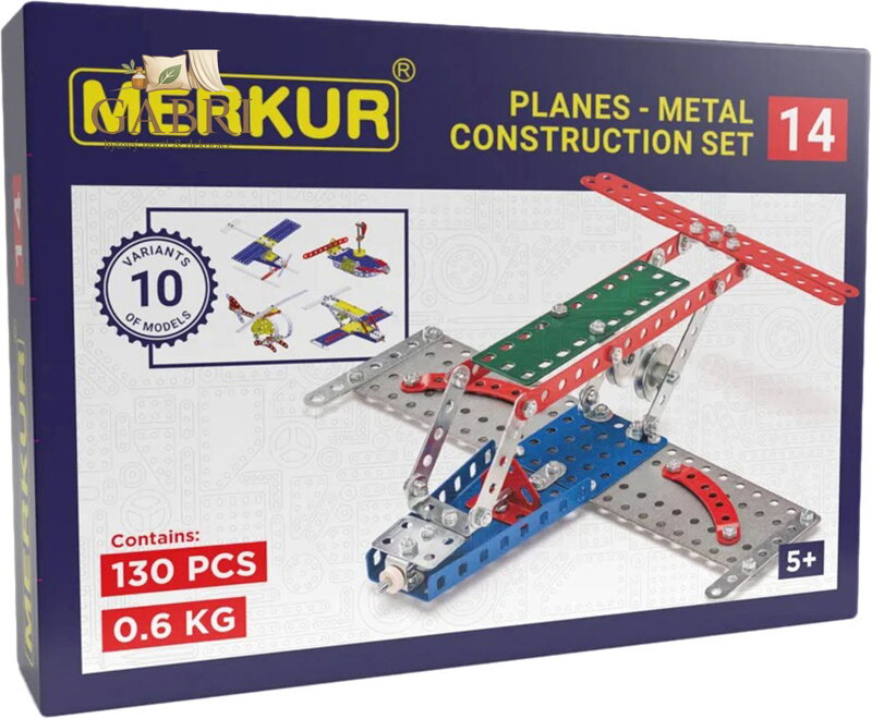 MERKUR M 014 Letadlo 130 dílků *KOVOVÁ STAVEBNICE*