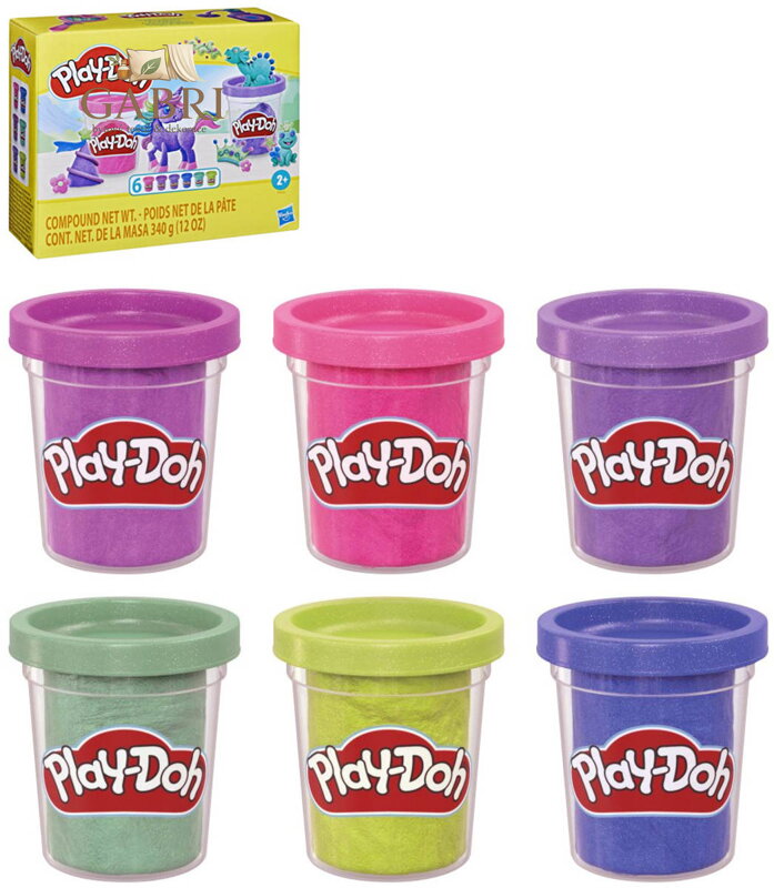 HASBRO PLAY-DOH Zářivá kolekce kreativní set 6 kelímků s modelínou