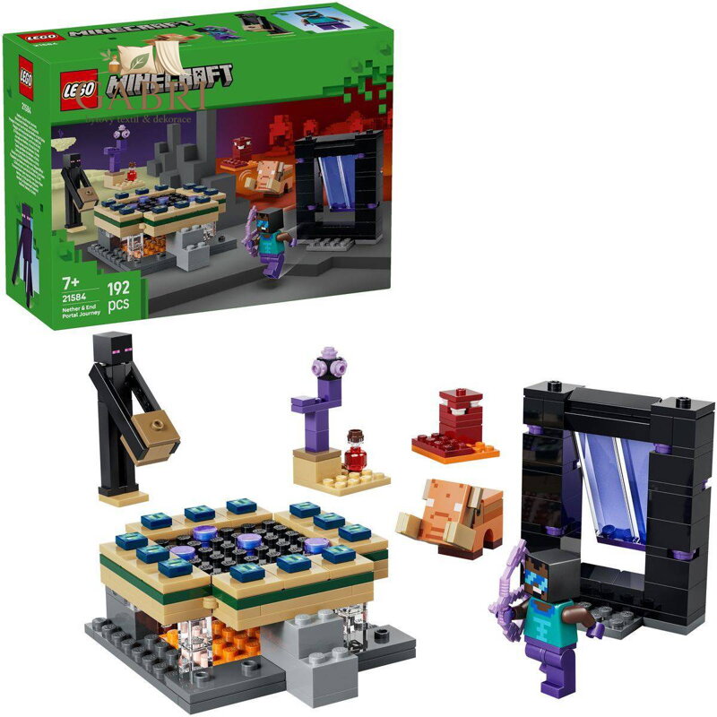 LEGO MINECRAFT Cesta portálem do Netheru a Endu 21584 STAVEBNICE