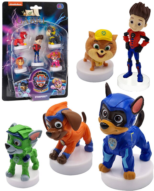 Razítko figurka Tlapková Patrola (Paw Patrol) set 5ks na kartě 12 druhů