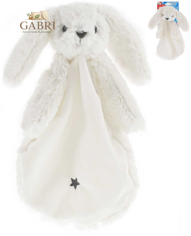 PLYŠ Usínáček zajíček bílý 27cm muchláček pro miminko *PLYŠOVÉ HRAČKY*