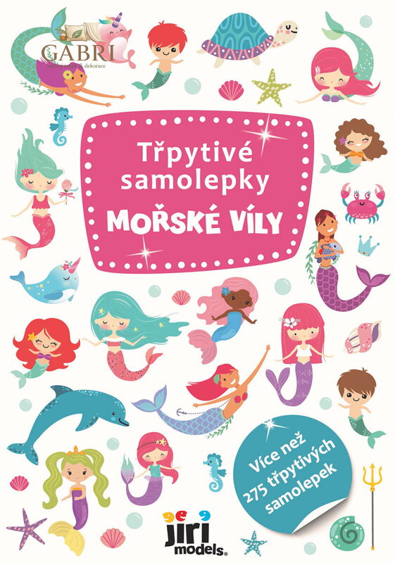 JIRI MODELS Samolepky třpytivé 275ks s glitry Mořské víly
