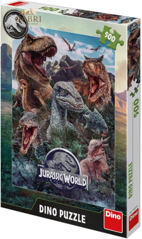 DINO Puzzle Jurský svět (Jurassic World) 33x47cm skládačka 500 dílků