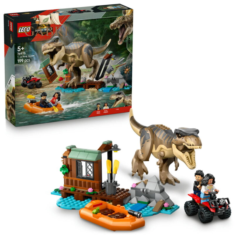 LEGO JW T-Rex a útěk po řece 76975