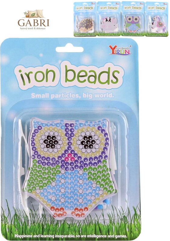 Korálky zažehlovací zvířátka kreativní set s pinzetou a podložkou 4 druhy