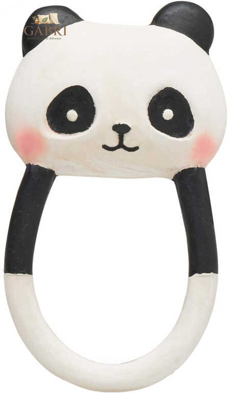 LANCO Medvídek Panda 10cm baby kousátko přírodní kaučuk pro miminko