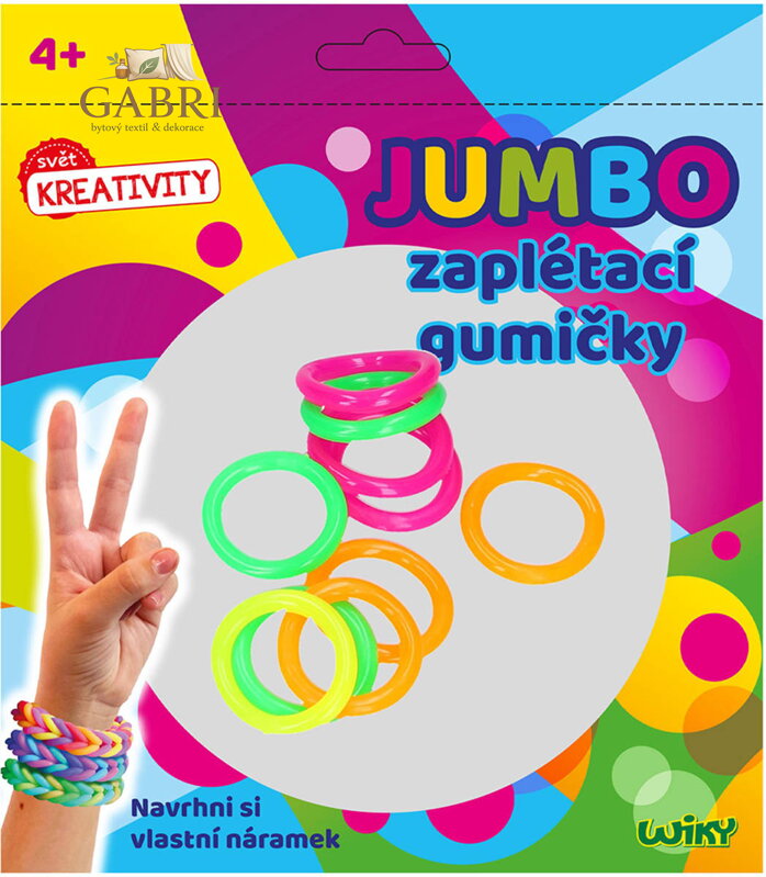 UDĚLEJ SI NÁRAMEK Gumičky Jumbo barevné kreativní set 70ks s doplňky