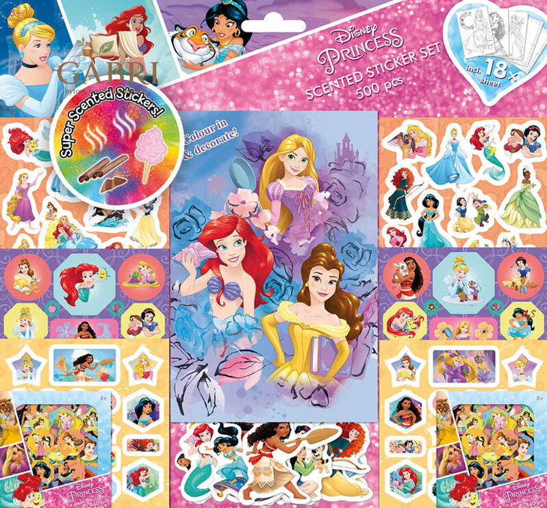 JIRI MODELS Samolepky plastické s vůní laserové Disney Princezny