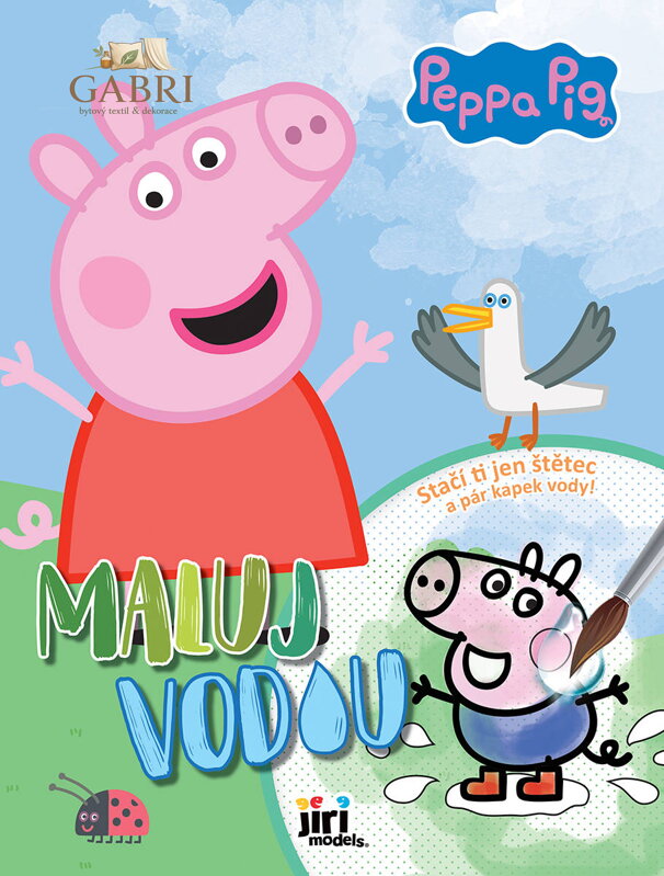 JIRI MODELS Maluj vodou A4 prasátko Peppa Pig omalovánky