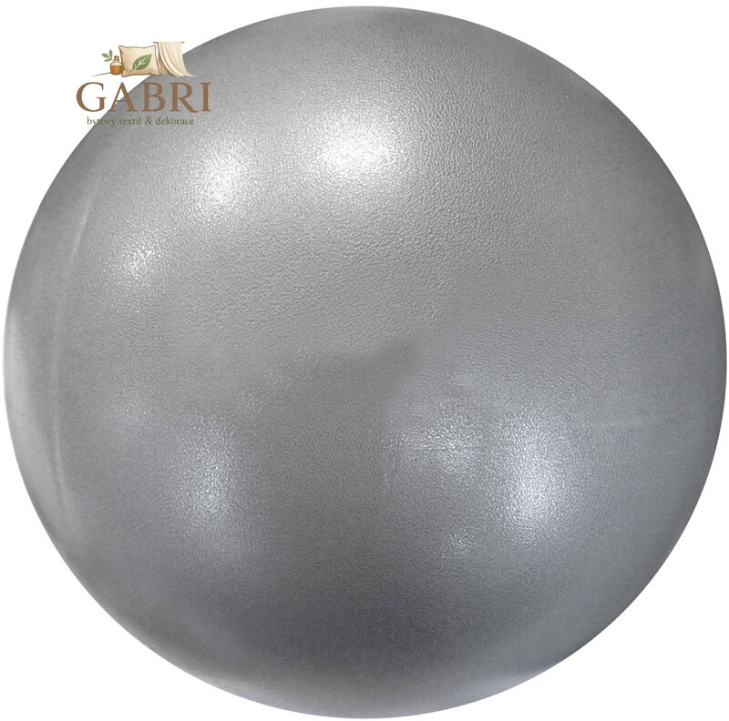 Míč overball 200mm stříbrný fitness gymball rehabilitační do 100kg