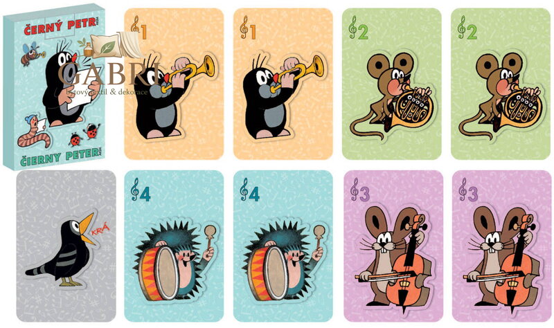 AKIM Hra karetní Černý Petr KRTEK (Krteček) hudebníci *SPOLEČENSKÉ HRY*