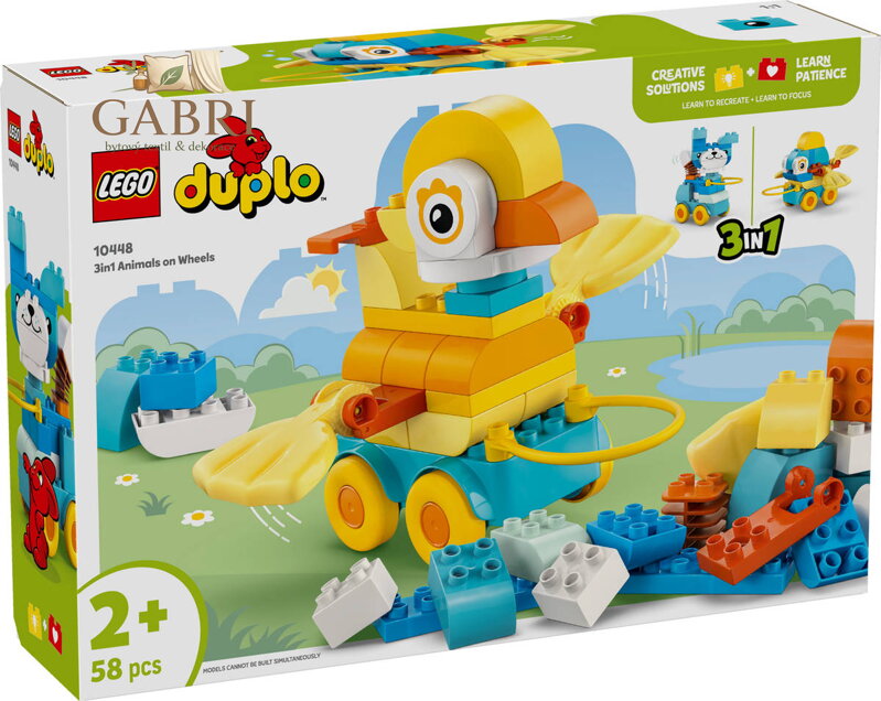 LEGO DUPLO Zvířátka na kolečkách 3v1 10448 STAVEBNICE