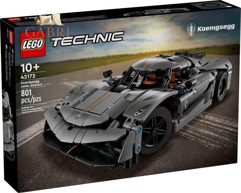 LEGO TECHNIC Šedé hyperauto Koenigsegg Jesko Absolut 42173 STAVEBNICE