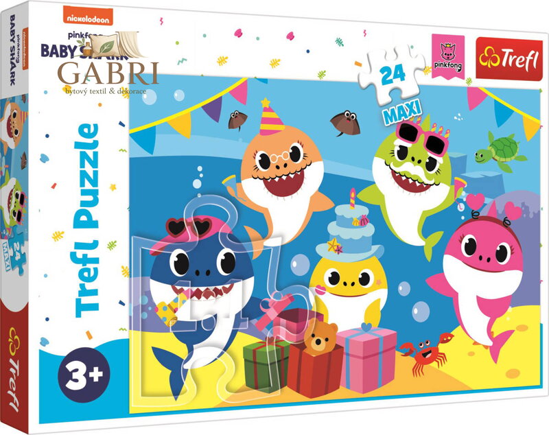TREFL PUZZLE Baby Shark Oslava 60x40cm skládačka 24 dílků Maxi
