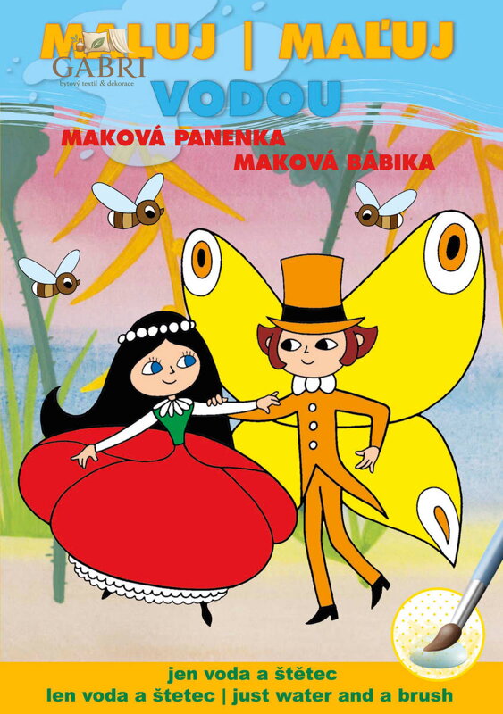 AKIM Maluj vodou podle barevných teček Maková panenka A5