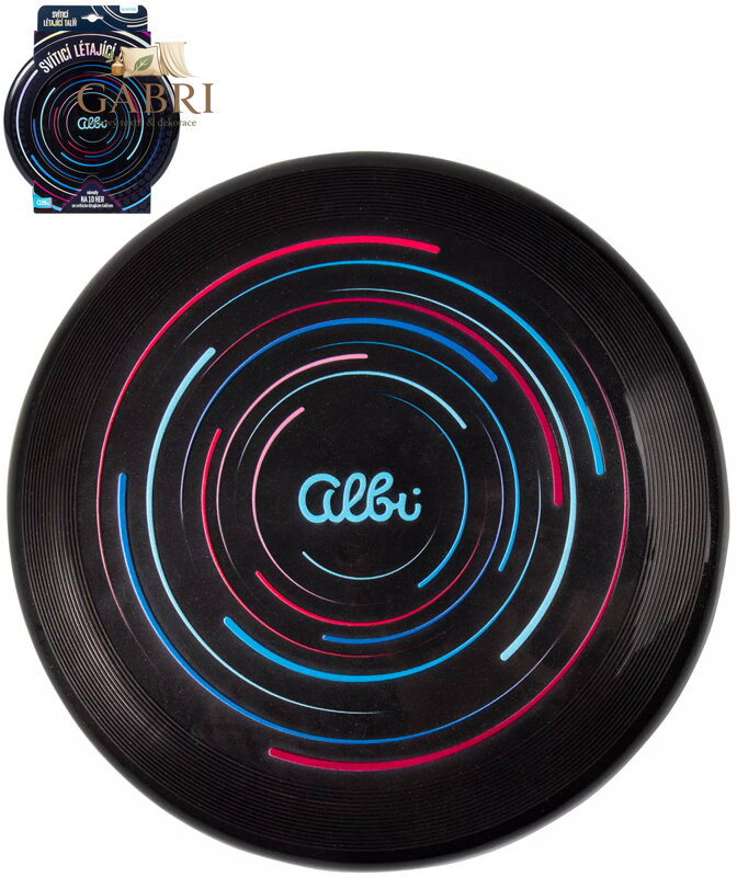 ALBI SCIENCE Svítící létající talíř házecí disk frisbee na baterie Světlo