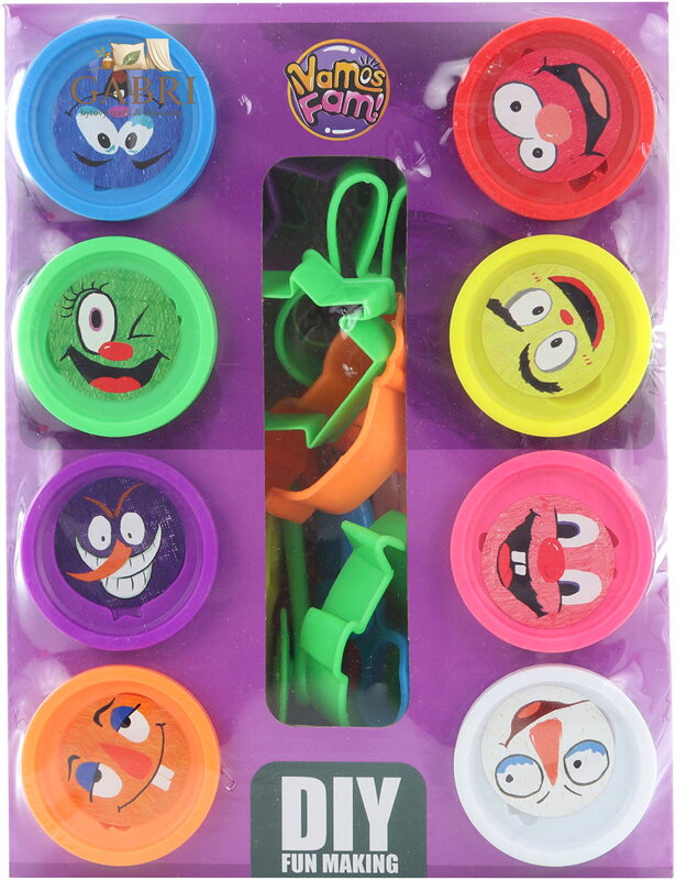 Modelína veselá kreativní set 8 kelímků s tvořítky