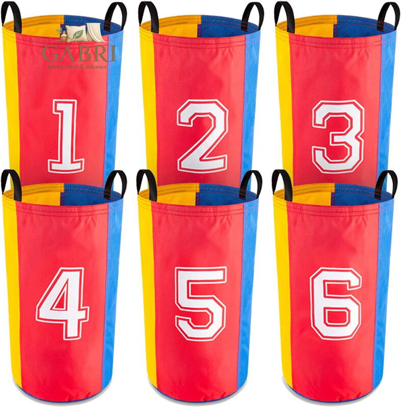 MERCO Hra skákací pytel barevný 50x70cm čísla set 6ks