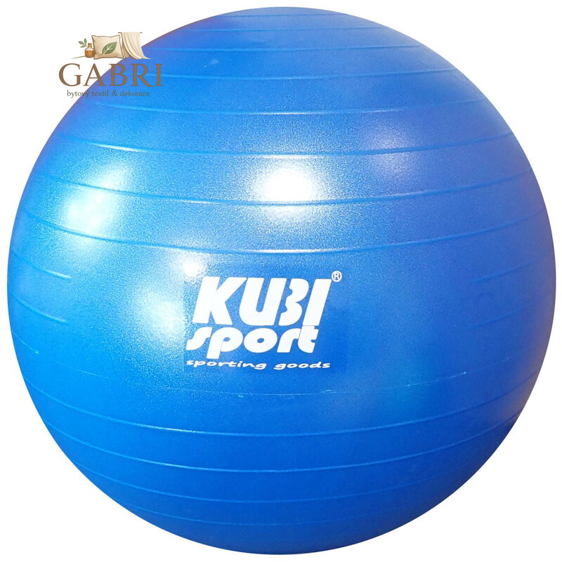 KUBISPORT Míč gymnastický modrý 85cm fitness balon rehabilitační do 150kg