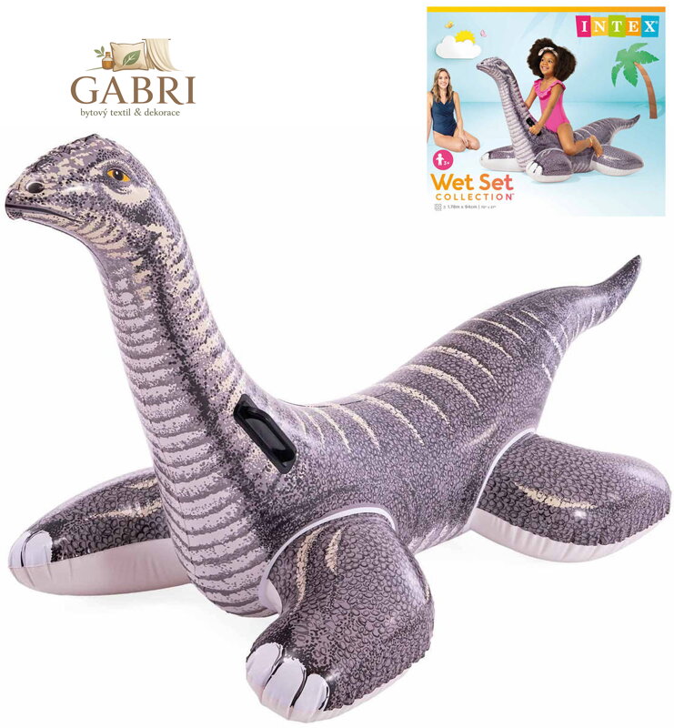 INTEX Nafukovací Brontosaurus 178x94cm plavidlo s úchyty na vodu 57584