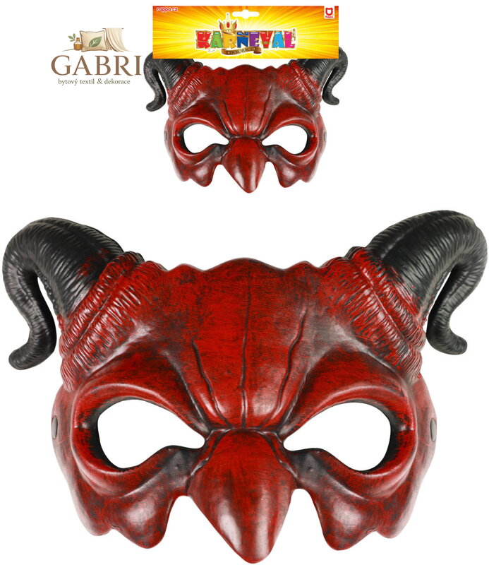 KARNEVAL Maska čerta škraboška *KARNEVALOVÝ DOPLNĚK*