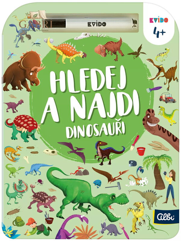 ALBI HRA Kvído Hledej a najdi: Dinosauři set s fixem