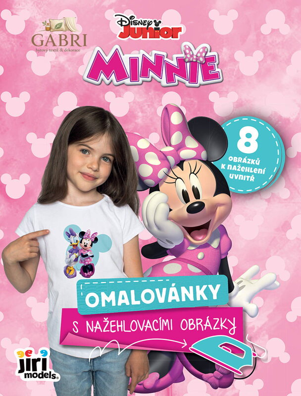 JIRI MODELS Omalovánky s nažehlovacími obrázky myška Minnie Mouse