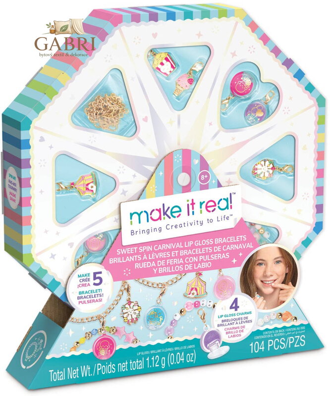 MAKE IT REAL Sweet Spin Carnival kreativní set výroba náramků s lesky na rty