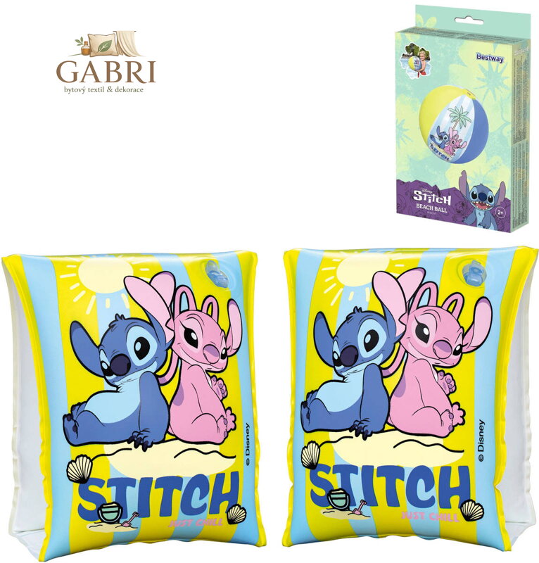 BESTWAY Rukávky nafukovací Stitch plavací křidélka 15x23cm do vody 9104S