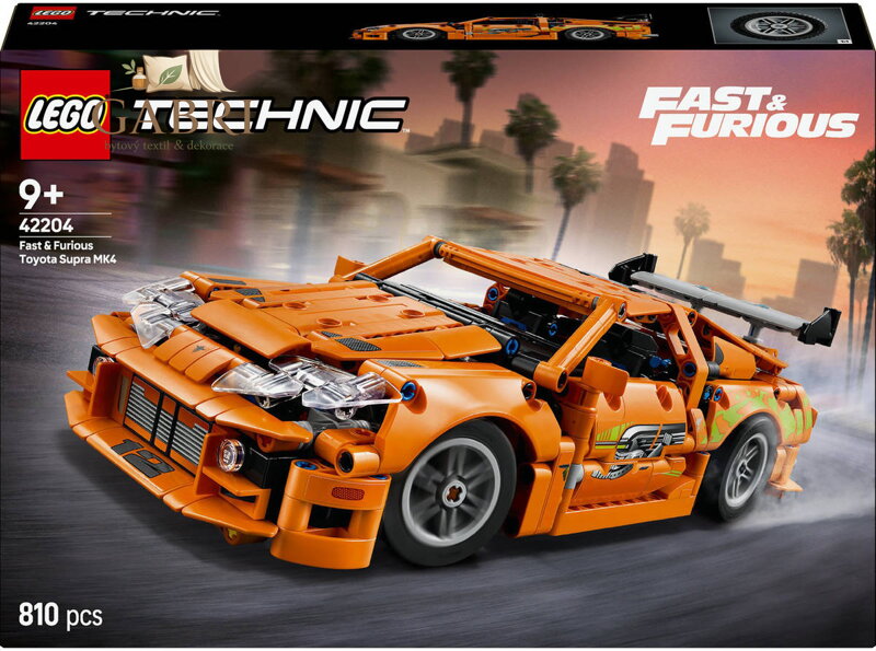 LEGO TECHNIC Auto Toyota Supra MK4 Fast and Furious 42204 STAVEBNICE