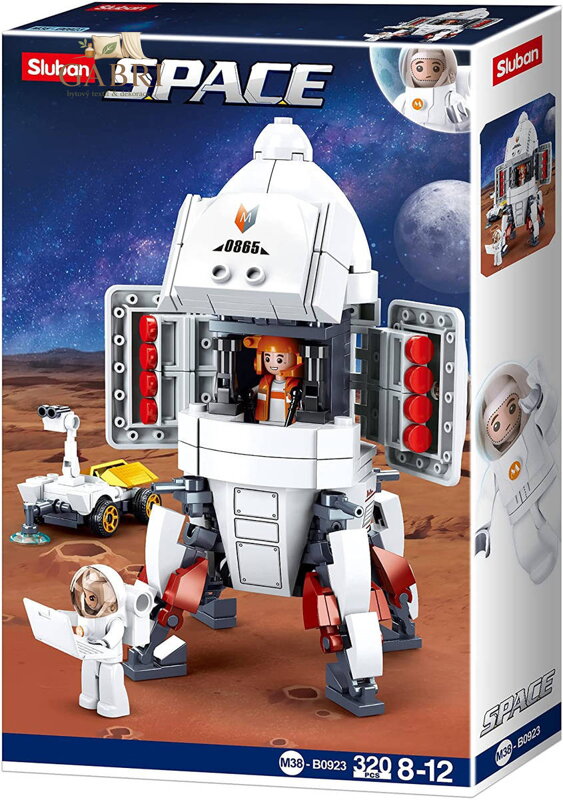 SLUBAN Space Přistávací modul expedice Saturn 320 dílků + 2 figurky STAVEBNICE