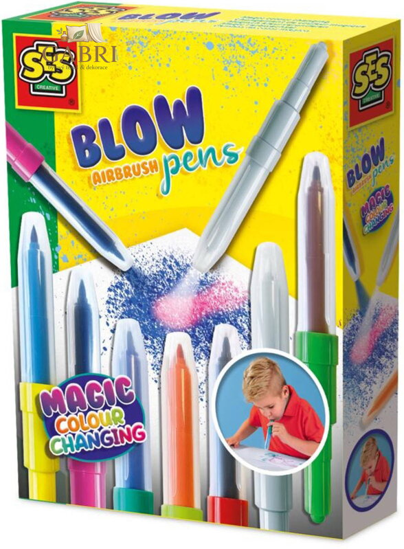 SES CREATIVE Foukací fixy měnící se barvy set 7ks