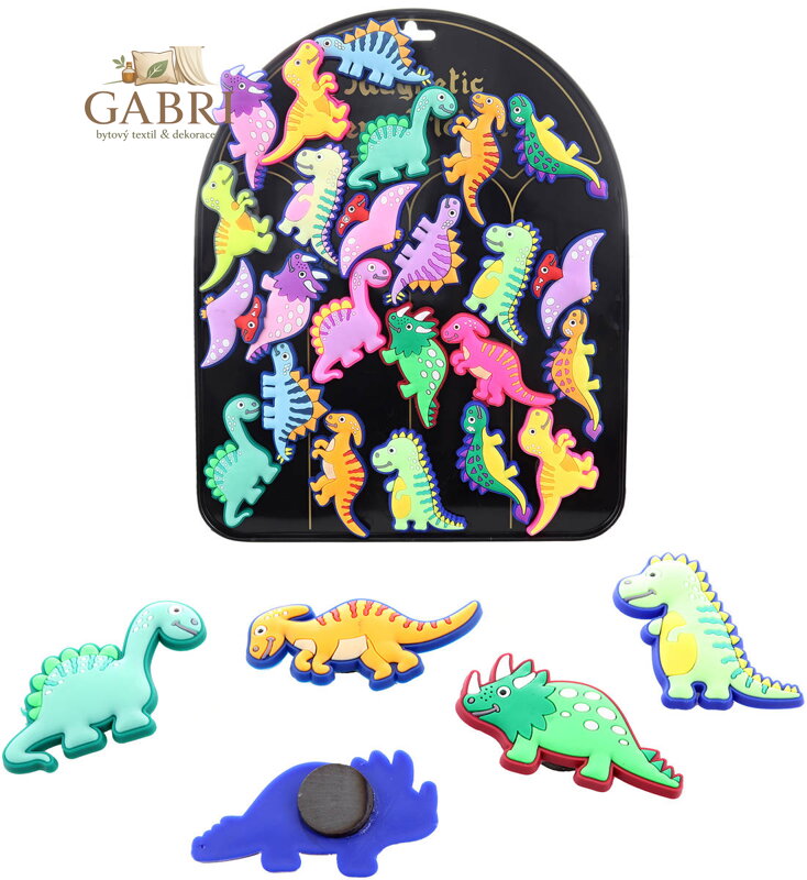 Magnetky dětské dinosauři samostatné zvířátka 5cm různé druhy