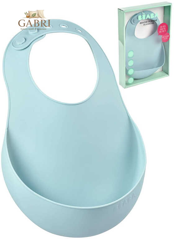 BEABA Baby bryndák silikonový modrý pro miminko