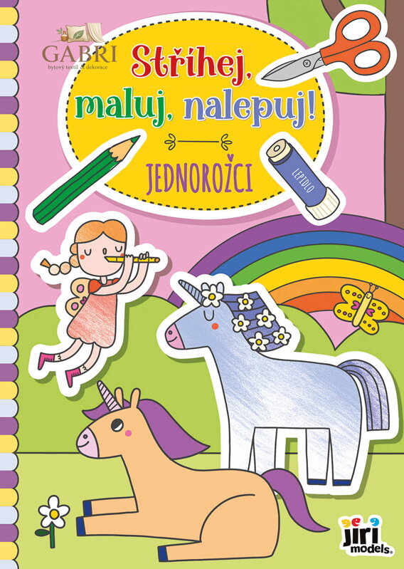 JIRI MODELS Stříhej, maluj, nalepuj! kreativní sešit Jednorožci