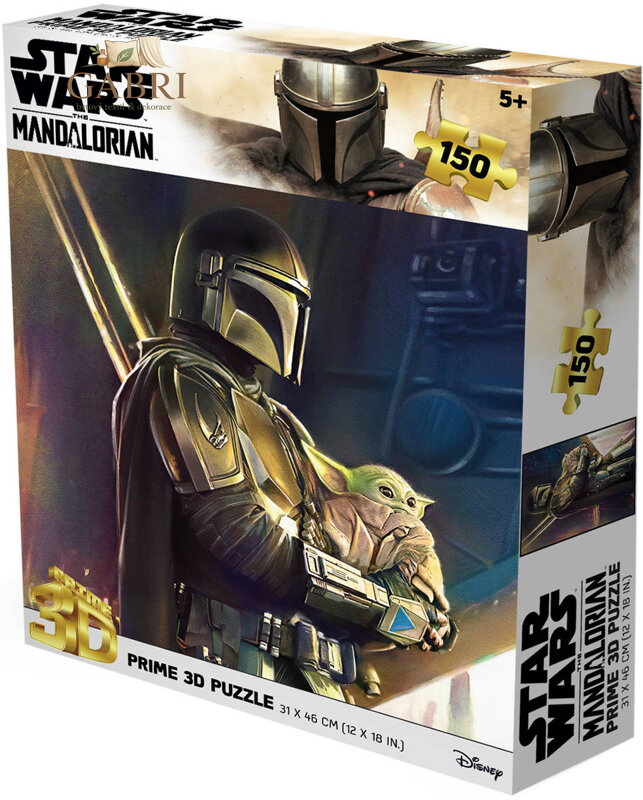 PUZZLE Prime 3D Star Wars Mandalorian 31x46cm 150 dílků holografické