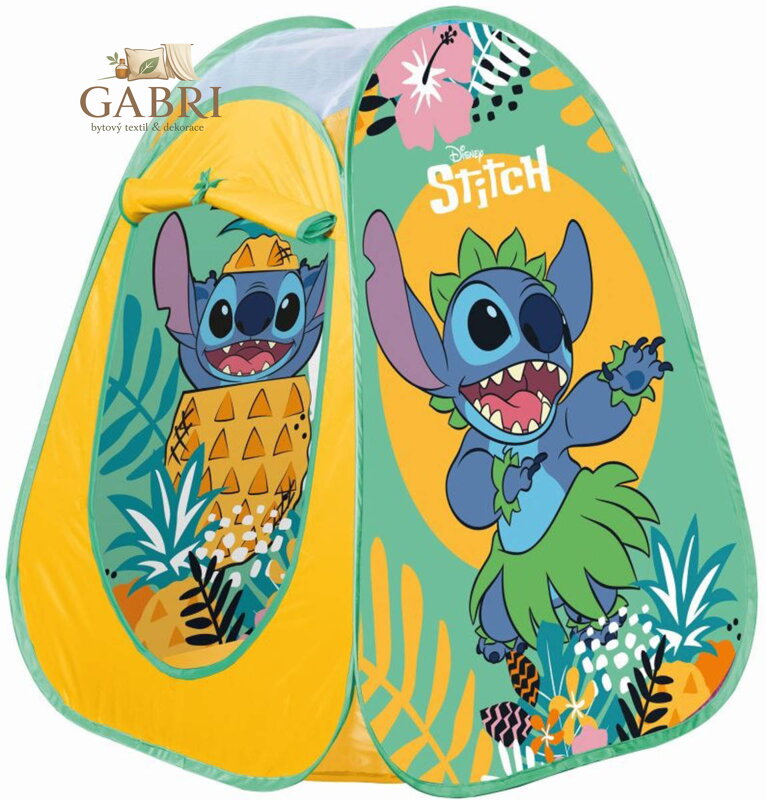 JOHN Stan dětský Pop Up Stitch 75x75x90cm žlutozelený