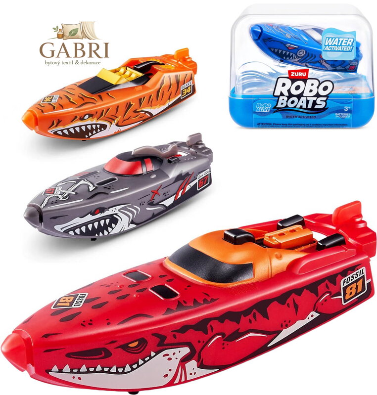 ZURU Robo Alive loď motorový člun do vody na baterie 4 druhy