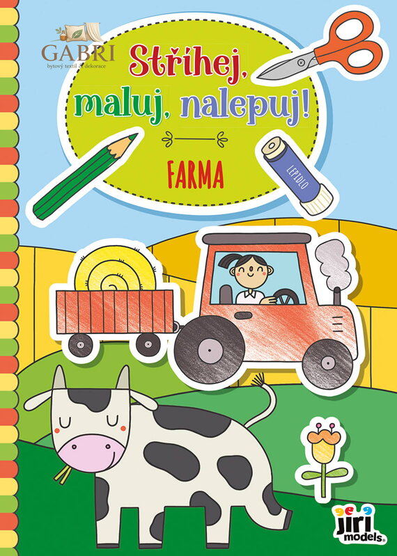 JIRI MODELS Stříhej, maluj, nalepuj! kreativní sešit zvířátka Farma