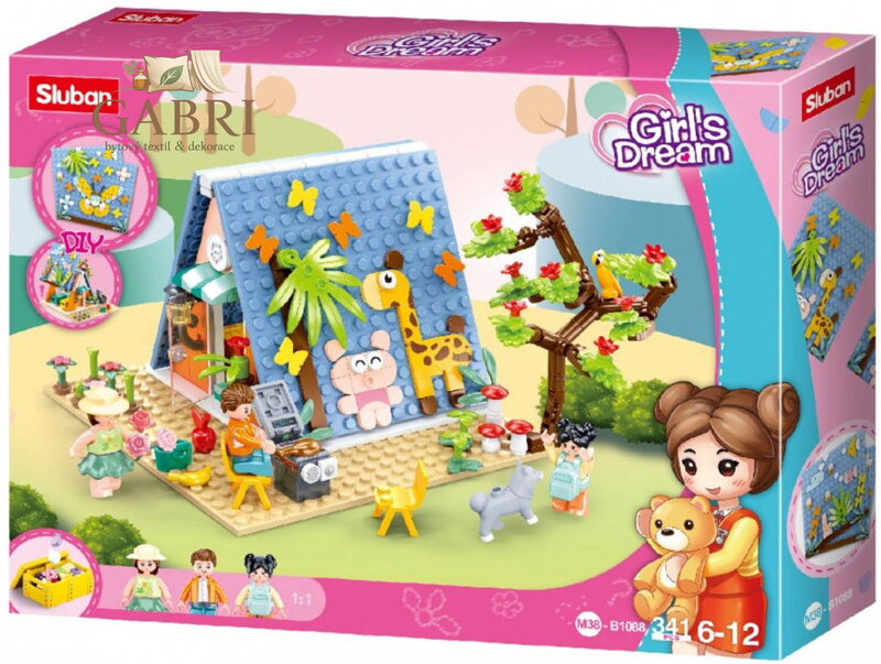 SLUBAN Girls Dream Kempování 341 dílků + 3 figurky STAVEBNICE