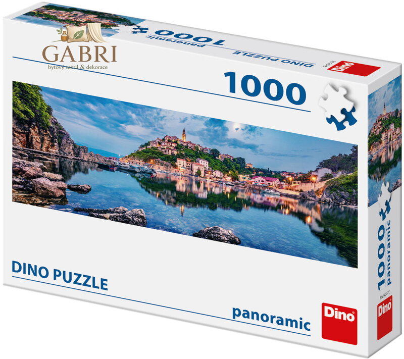DINO Puzzle panoramatické 1000 dílků Ostrov Krk 95x33cm skládačka